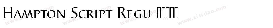 Hampton Script Regu字体转换